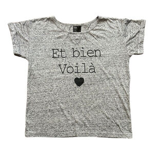 H&M Womens Et Bien Voila Gray Top Size XS
